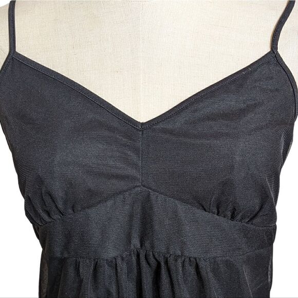 Loft Black Mesh Camisole Top - Picture 2 of 7